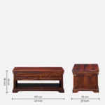 Wenge Wood Contemporary Coffee Table in Espresso Brown - Image 7