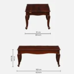 Solid Oak Joinery Coffee Table in Classic Teak Finish - Image 7