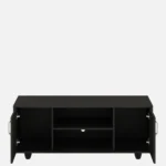 Ferndale Solid Teak Wood TV Console in Fade Resistant Rustic Brown Finish - Image 4