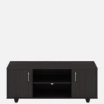 Ferndale Solid Teak Wood TV Console in Fade Resistant Rustic Brown Finish - Image 5