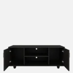 Ferndale Solid Teak Wood TV Console in Fade Resistant Rustic Brown Finish - Image 10