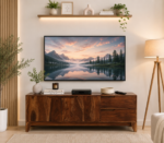 Maplehurst Sheesham Wood TV Stand in UV Resistant Aged Walnut Finish