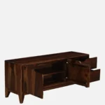 Maplehurst Sheesham Wood TV Stand in UV Resistant Aged Walnut Finish - Image 3