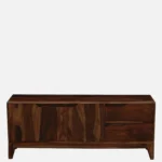 Maplehurst Sheesham Wood TV Stand in UV Resistant Aged Walnut Finish - Image 9