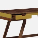 Nail Sheesham Wood Writing Table In Scratch Resistant Provincial Teak Finish - Image 10