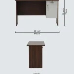Pro Writing table In Brown Finish - Image 3