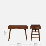 Mans Sheesham Wood Writing Table In Scratch Resistant Provincial Teak Finish - Image 3