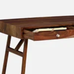 Mans Sheesham Wood Writing Table In Scratch Resistant Provincial Teak Finish - Image 9