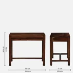 Near Sheesham Wood Writing Table In Provincial Teak Finish - Image 3