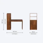 Rain Sheesham Wood Writing Desk with Spacious Work Surface - Image 3