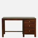 Villa Sheesham Wood Writing Table in Scratch Resistant Honey Oak Finish - Image 7