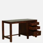 Villa Sheesham Wood Writing Table in Scratch Resistant Honey Oak Finish - Image 8
