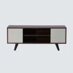 Vanya Solid Sheesham Wood TV Console In Natural Oak Finish - Image 4