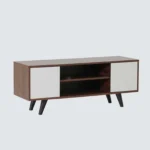Vanya Solid Sheesham Wood TV Console In Natural Oak Finish - Image 5