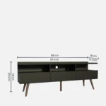 Shuhan Mango Wood Entertainment Unit In Dual Tone Walnut Finish - Image 3