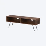 Nirvan Rustic Solid Wood TV Stand In Warm Matte Teak Finish - Image 3