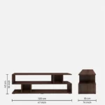Aravali Premium Sheesham Wood Media Console In Earthy Brown Finish - Image 6