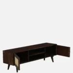 Vabir Large Solid Wood TV Cabinet In Classic Rustic Grain Finish - Image 3