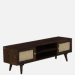 Vabir Large Solid Wood TV Cabinet In Classic Rustic Grain Finish - Image 4