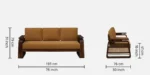Chetan Sheesham Wood 3 Seater Sofa - Image 2