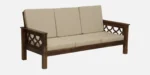 Tezal Sheesham Wood 3 Seater Sofa In Beige Colour - Image 5