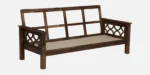 Tezal Sheesham Wood 3 Seater Sofa In Beige Colour - Image 6