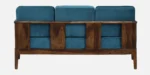 Nede Sheesham Wood 3 Seater Sofa In Blue Colour - Image 8