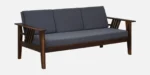 Halk Sheesham Wood 3 Seater Sofa In Grey Colour - Image 5