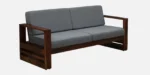 Verona Contemporary 3 Seater Sofa in Natural Wood Finish - Image 7