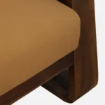 Monk Solid Sheesham Wood Luxury Single Seater Sofa in Walnut Finish - Image 3