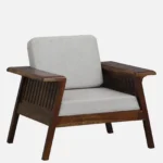Alden Contemporary Fabric Upholstered 1 Seater Sofa Chair for Living Room - Image 2