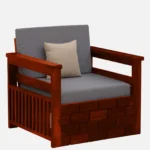 Harper Premium Lounge Style Fabric 1 Seater Sofa with Cushioned Seating - Image 8