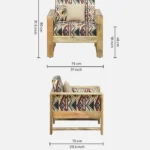 Nova Luxury Fabric Armchair with Comfortable Backrest and Wide Seating - Image 4