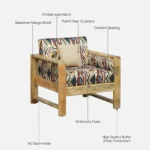 Nova Luxury Fabric Armchair with Comfortable Backrest and Wide Seating - Image 6