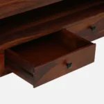 Driftara Solid Wood TV Unit with Open Shelves in Warm Walnut Finish - Image 8