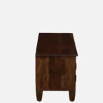 Timbelo Sheesham Wood Entertainment Unit with Rustic Brown Finish - Image 9