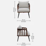 Verona Luxury Fabric Accent Sofa for Stylish Living Room Interiors - Image 6