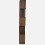 Aranyak Solid Wood Bookshelf with Bamboo Shelf Edges in Deep Forest Brown - Image 6