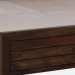 Gslo Premium Bed with Spacious Storage and Elegant Walnut Finish - Image 4