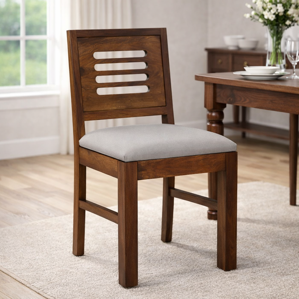 Tortina-Sheesham-Wood-Dining-Chair-with-Cushion-Seat-classic-wood-2.webp Tortina Sheesham Wood Dining Chair with Cushion Seat - Image 1