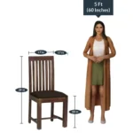 Corvyn Sheesham Wood Chair in Teak Finish (set of 2) - Image 4