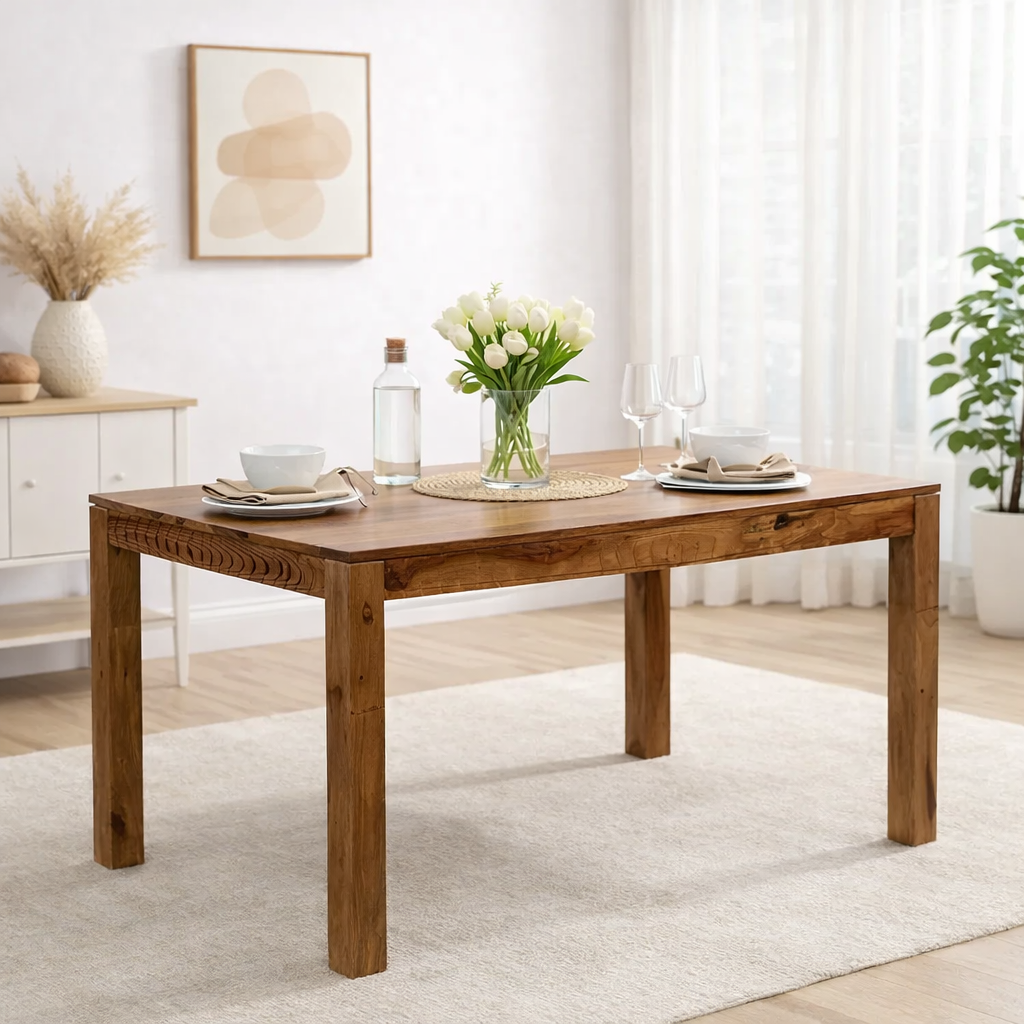 Kivaro-Modern-Natural-Finish-Dining-Table-classic-wood-1.webp Kivaro Modern Natural Finish Dining Table - Image 1