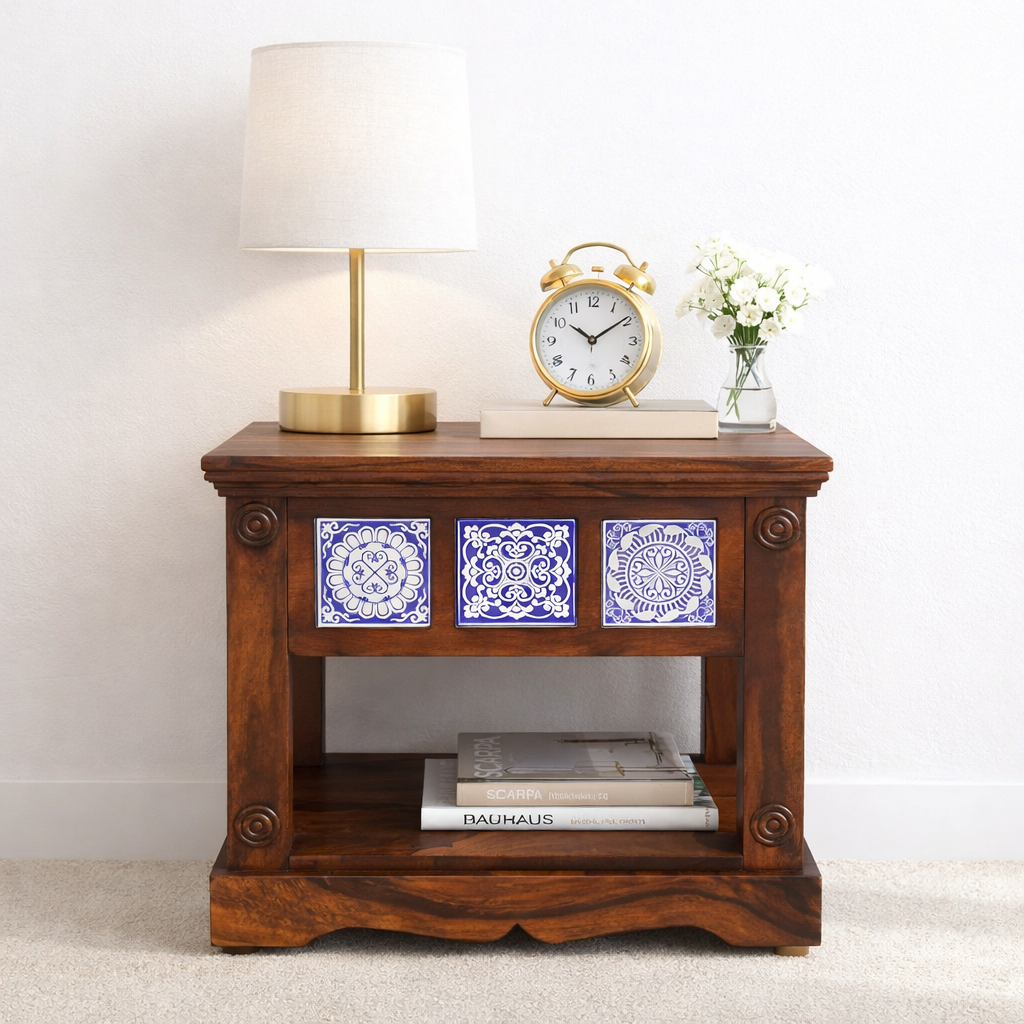 classic-wood-3-14.webp Ulvren Acacia Wood Bedside Table in Golden Loam Natural Finish - Image 1