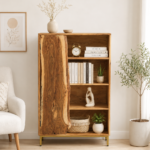 Itihas Solid Sheesham Wood Bookshelf with Straight Legs in Honey Oak Finish