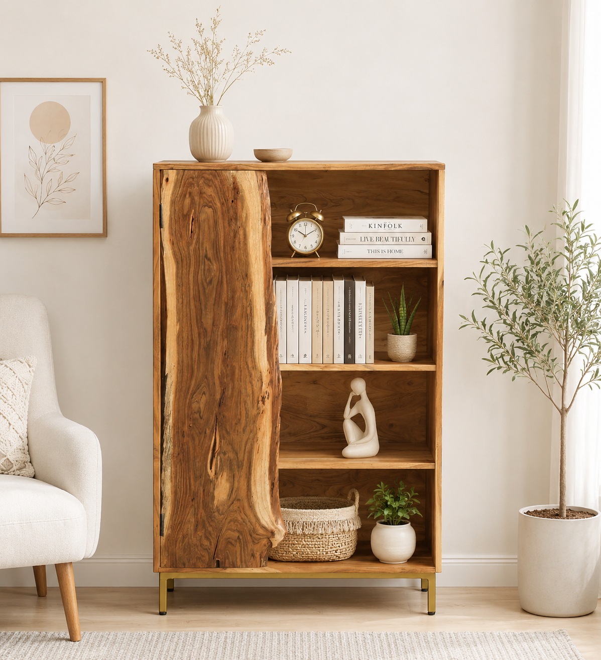Itihas-Solid-Sheesham-Wood-Bookshelf-with-Straight-Legs-in-Honey-Oak-Finish-1.png Itihas Solid Sheesham Wood Bookshelf with Straight Legs in Honey Oak Finish - Image 1