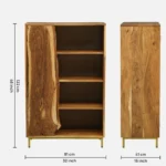 Itihas Solid Sheesham Wood Bookshelf with Straight Legs in Honey Oak Finish - Image 6