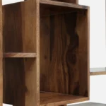 Breezan Solid Sheesham Wood Ladder Bookshelf in Natural Oak - Image 3