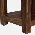 Breezan Solid Sheesham Wood Ladder Bookshelf in Natural Oak - Image 4