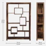 Breezan Solid Sheesham Wood Ladder Bookshelf in Natural Oak - Image 5