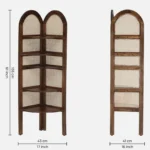 Dharitri Solid Sheesham Wood Bookshelf in Natural Oak Finish - Image 3